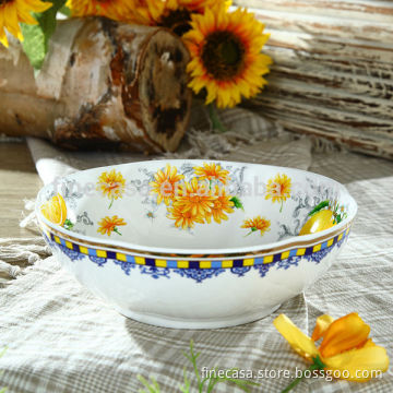 9 Inches New Bone China Elegant Fruit Bowl of Lemon Fragrance